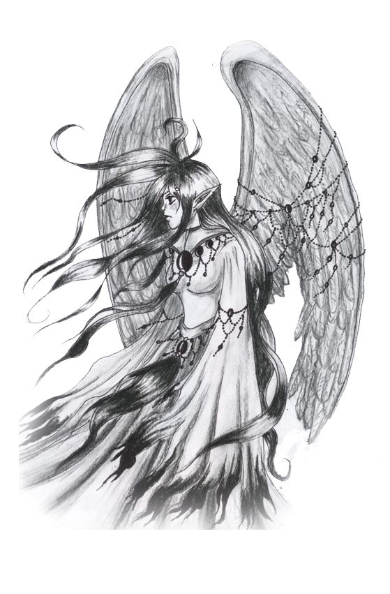 Gothic Angel Tattoo Sketches